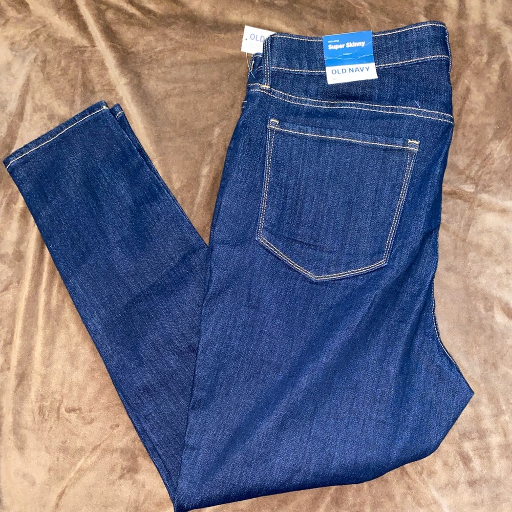 NWT Old Navy Super Skinny High Rise Dark Wash Jeans Plus Size 18